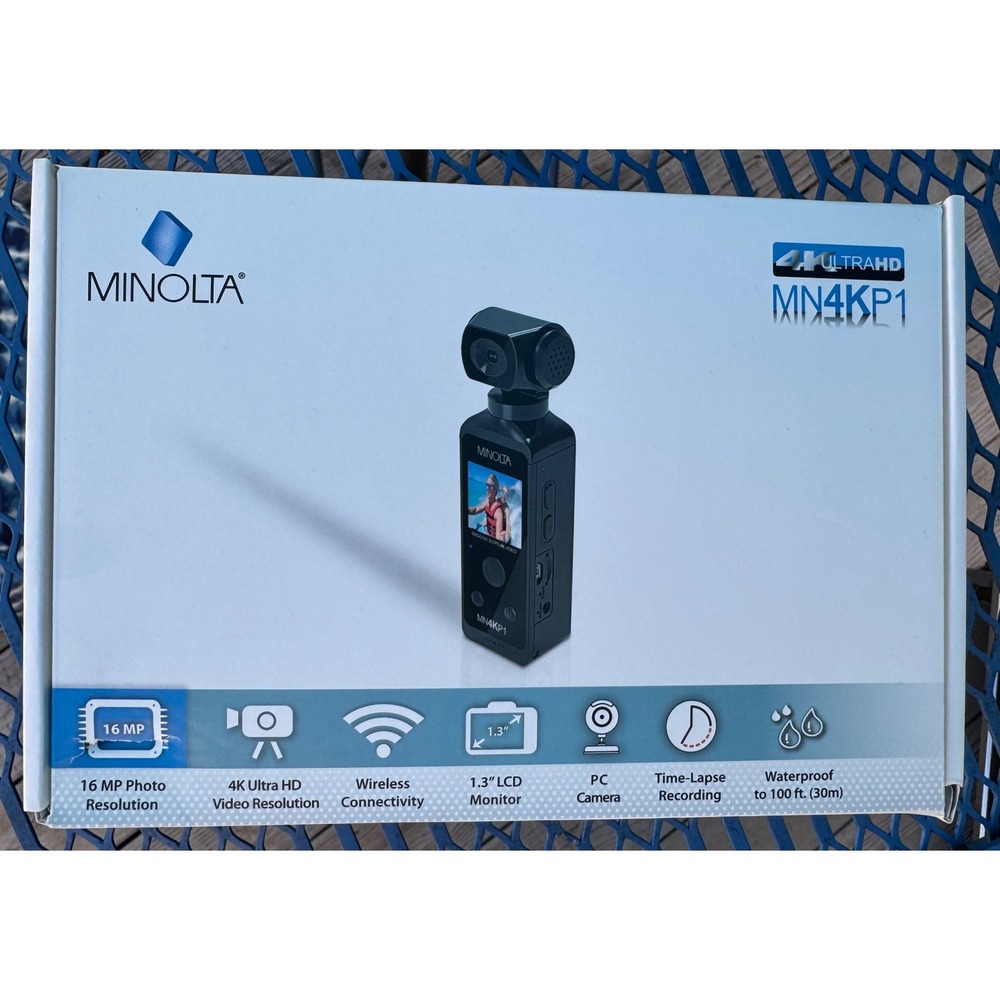 Minolta MN4KP1 4K Ultra HD Action Camera 16MP WiFi Waterproof NEW in Box